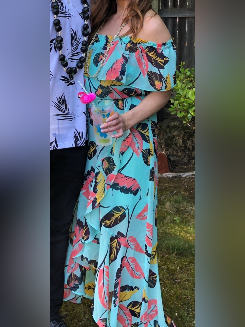 Express Off-Shoulder floral maxi dress